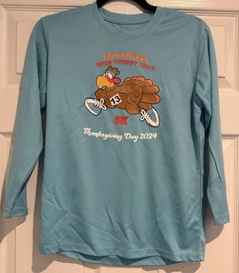 Youth Size M "Turkey Trot" Workout Long Sleeved Shirt - A0228 - Picture 1 of 7