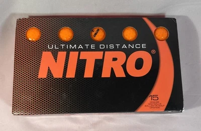 15 ORANGE NITRO ULTIMATE DISTANCE GOLF BALLS - MINT - NIB - Image 1 of 2