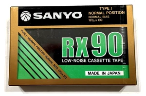 Cassette de audio SANYO RX 90 cinta en blanco sellada hecha en Japón tipo I - Imagen 1 de 2