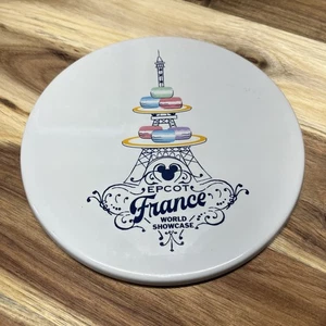 Disney Park EPCOT France Pavilion Macaron Eiffel Tower Ceramic Trivet Plate - Picture 1 of 8