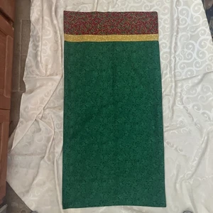 Green, Red, Gold Christmas Holiday Pillow Case - King Size - Hand Made - K - Picture 1 of 8