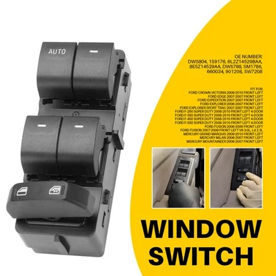Interruptor de ventana eléctrica izquierda del conductor para Ford Explorer Mercury Milan EXV 2006 2007 07 Foto 1 de 4