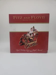 Fitz and Floyd Regal Holiday Santa in Sleigh obras musicales Toyland FUNCIONA  - Imagen 1 de 10