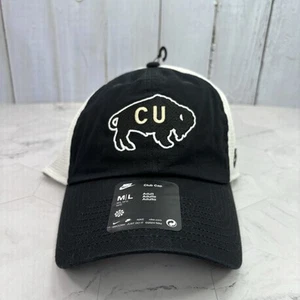 Nike Colorado Buffaloes Club Hat Sz M/L Adjustable Strapback Black White Prime - Picture 1 of 6