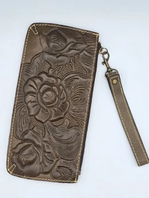 Brown Embossed Leather Wallet Patricia Nash - Italian Echos - Simple - brass - Image 1 of 4