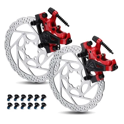 Elite Dual Piston Bicycle Disc Brake Kit with 160mm Rotors - Mountain & Road Use - Image 1 of 4