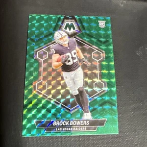 2024 Panini Mosaic BROCK BOWERS Green Mosaic Raiders RC - Bild 1 von 4