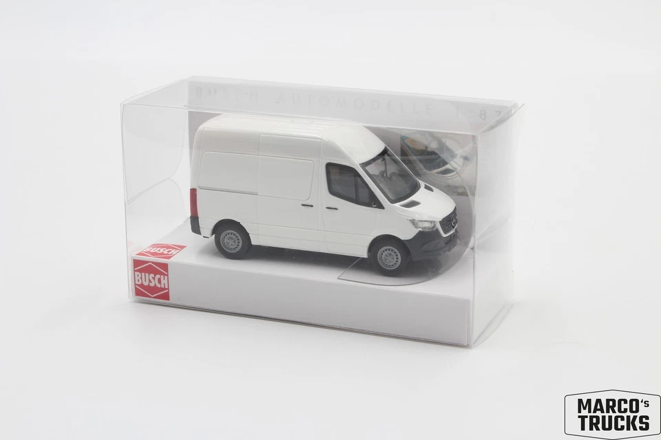 Busch Mercedes-Benz Sprinter high roof panel van white No. 54000 1:87 /BUN264 - Image 1 of 1