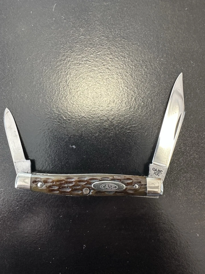 1940-1964 Case XX зеленый костяной нож 2 лезвия новом.  Нож Bottom X Case. - Изображение 1 из 4