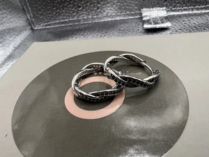 Pandora Sparkling Hoop Earrings Ale S925 - Picture 1 of 3