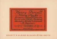Kleine Stucke Henry Purcell Book [Softcover] Recorder Duet Schott Music - Image 1 of 3