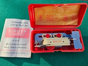 Vintage Sänger Knopflochaufsatz 86718 verpackt + Anleitung - Bild 1 von 2
