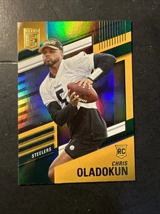 2022 Panini Donruss Elite Green Rookie Card #180 Chris Oladokun Pittsburgh - Picture 1 of 2