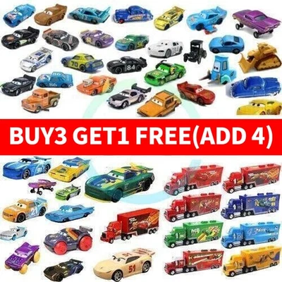 Lote Coches Disney Pixar Rayo McQueen Rojo Remolque Mater 1:55 Diecast Juguetes Regalo Foto 1 de 4