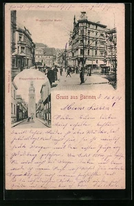 Ansichtskarte Barmen, Wupperfelder Markt, Wuperfelder Kirche 1899 - Picture 1 of 2