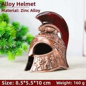 Mini Ancient European retro metal helmet Roman alloy helmet model creative craft - Foto 1 di 6