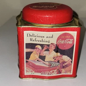Vintage 1993 Coca Cola Small Tin container  by The Tin Box Company of America - Picture 1 of 6