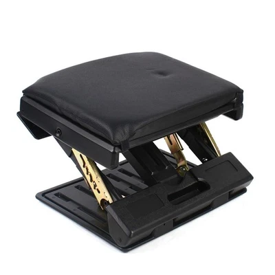 4-Level Height Adjustable Footstool PVC leather Soft Foot Rest Pad Ottoman Stool - Image 1 of 4