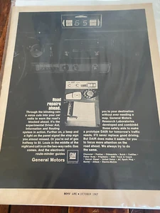 Vintage 1967 GM DAIR System 1st GPS Auto Travel ad - Picture 1 of 1