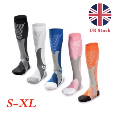 NHS COMPRESSION FLIGHT SOCK TRAVEL ANTI SWELLING FATIGUE SPORT SUPPORT STOCKINGS - Image 1 of 4