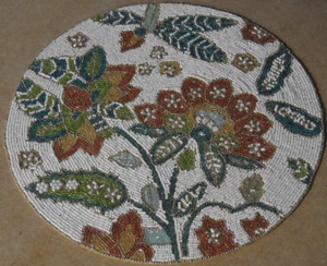 Mantel individual con cuentas Wild Blossom Floarl 15" NUEVO - Imagen 1 de 4