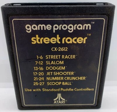 Street Racer CX-2612 w/27 Games (Atari 2600, 1977) Authentic! Tested! 1st Print! - Image 1 of 4