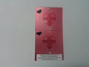2 x Union Jack heart face painting stencils souvenir reusable Britain British - Picture 1 of 2