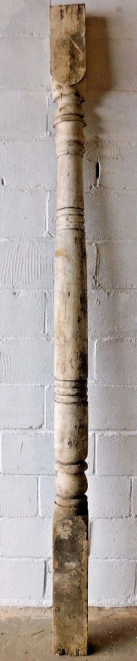 1880's Wood 1/2 PORCH COLUMN Square Base & Top Turned VICTORIAN Style ORNATE - Image 1 of 4