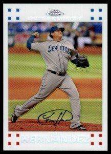 2007 Topps Chrome White Felix Hernandez /660 Seattle Mariners #178