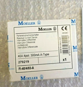 MOELLER EATON FI-40/4/03-A 279219 Fehlerstromschutzs - NEU/OVP - worldwide, MWST - Bild 1 von 2