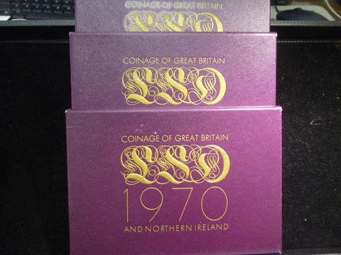1970 PROOF COINAGE OF GREAT BRITAIN AND NORTHERN IRELAND BOX & COA Cover