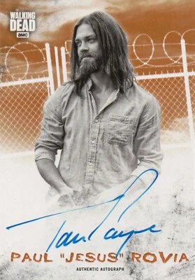 The Walking Dead Hunters & Hunted, Tom Payne (Jesus) Autograph Card HA-TP #23/99 - Image 1 of 2