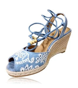 Damen Abend Schuhe zum Schnüren Absatzschuhe GR 37-41 -AUSWAHL- Marineblau Neu - Bild 1 von 2