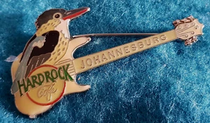 JOHANNESBURG SOUTH AFRICA KINGFISHER BIRD GUITAR SILVER Hard Rock Cafe PIN LE - Picture 1 of 1