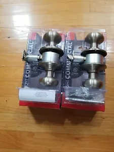 2 Schlage F10-V-GEO-619 georgischer Saal/Schrank Durchgang Türknauf GEBRAUCHT Nickel - Bild 1 von 7
