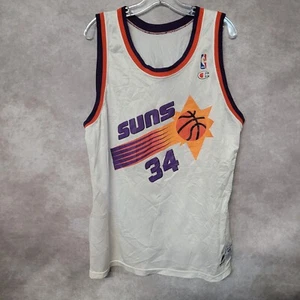 Vintage 90s Champion NBA Phoenix Suns Charles Barkley 34 White Jersey Mens 48 XL - Picture 1 of 7