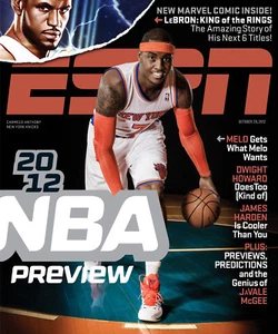 ESPN MAGAZINE 2012 NBA PREVIEW OCTOBER 29, 2012, MARVEL COMIC MISSING. - Picture 1 of 1
