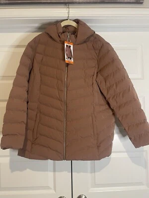 32 Degrees Heat Puffer Jacket XXL Mauve Full Zipper w/Hood Womens NEW - Image 1 of 3