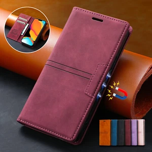 For Samsung S23 S22 Ultra S21 S20 Plus Note20 S10 Leather Wallet Flip Phone Case - Picture 1 of 53