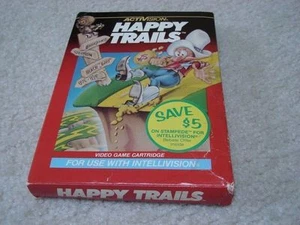 Mattel Intellivision, Happy Trails, NUR Box und ein Overlay (ohne Spielkassette) - Bild 1 von 11
