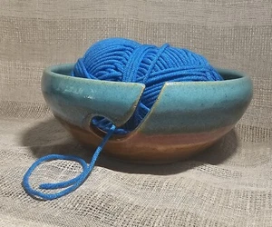 Always Azul Pottery Glazed Yarn Bowl - Picture 1 of 8