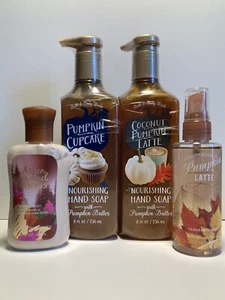 Bath & Body Works Lote de Otoño x4 Aspen Madera Caramelo Calabaza Latte Niebla Loción Más - Imagen 1 de 8