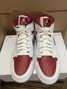 Size 11.5 - Air Jordan 1 Mid White Pomegranate W - Picture 1 of 5