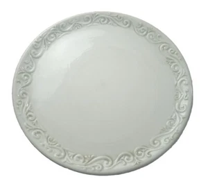 Home Essentials Valencia Beige Round Platter 12" - Picture 1 of 7
