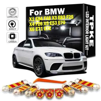 Luz interior coche Canbus para BMW X1 E84 F48 X3 E83 F25 X4 F26 X5 E53 E70 X6 E71 Foto 1 de 4