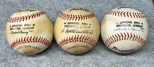 Vtg Lot 3 70s 80s 90s Rawlings OBNL Official Ball Nation League Baseball Balls - Picture 1 of 9