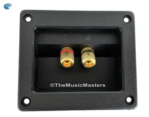 Square Gold Banana Screw Terminal Cup for Car Home Audio Speaker Box Cabinet - Picture 1 of 5