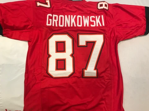 Rob Gronkowski #87    Sewn Stitched  Unsigned Jersey Size XL Red/White Cover