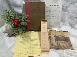 1936 Boston Cooking-School Cookbook by Fannie Farmer + Notes, Ads, Ephemera - Picture 1 of 20