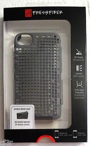 Coque nylon gris double maille FreshFiber pour iPhone 4/4s avec motif linéaire 3D  - Photo 1 sur 3
